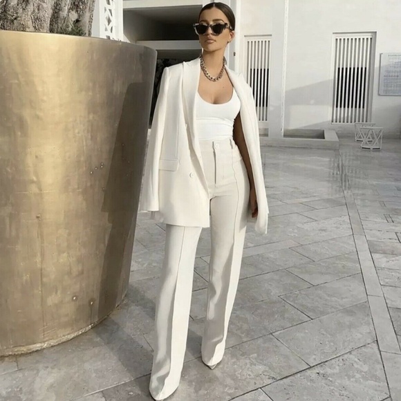 NWT Zara double breasted tuxedo blazer jacket XXL - Picture 4 of 9